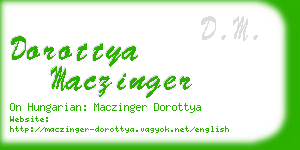 dorottya maczinger business card